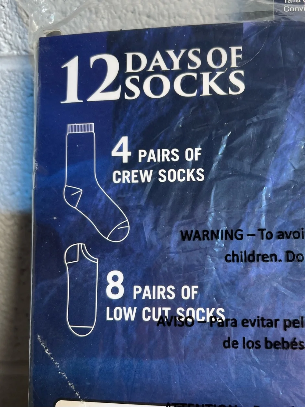 Harry Potter Socks Gift Set 12 Days of Socks 4 Crew 8 Low Cut Wizard Multi Pack